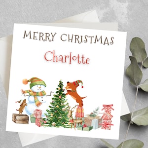 Carte de Noël personnalisée pour fils ou fille, carte de Noël pour bébé garçon ou fille, carte de Noël pour enfants, carte de Noël pour enfants