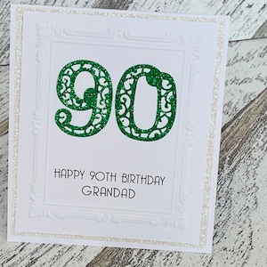 90th Birthday card for Grandad, Personalised Birthday Card for Grandpa, Grandma, Personalised Birthday Card 30, 40, 50, 60, 70, 80, 90