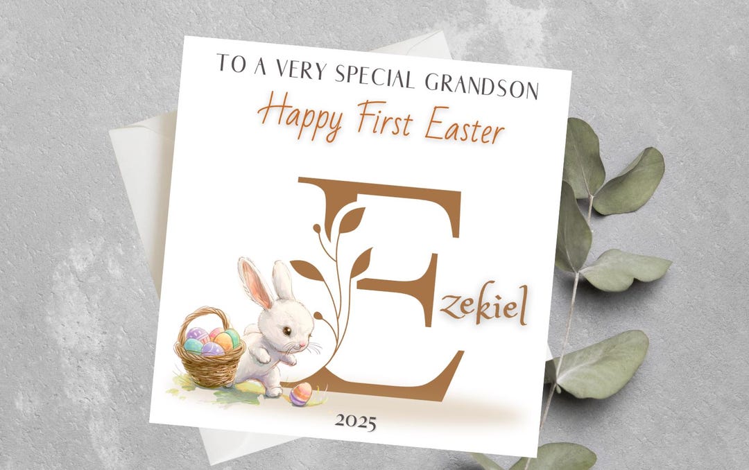 Personalised Great Grandson First Easter Card, Grandson 1st Easter ...