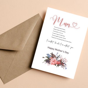 Carte spéciale fête des mères, carte sentimentale pour maman, je ne serais pas ce que je suis sans toi, carte de remerciement maman, carte de fête des mères sentimentale