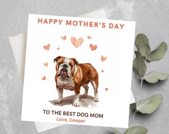 Personalised Dog Mother's Day Card, Dog Mother's Day Gift, Dog Mom, Dog Parents, Dog Mother's Day, To The Best Dog Mother's Day Card