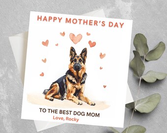 Personalised Dog Mother's Day Card, Dog Mother's Day Gift, Dog Mom, Dog Parents, Dog Mother's Day, To The Best Dog Mother's Day Card