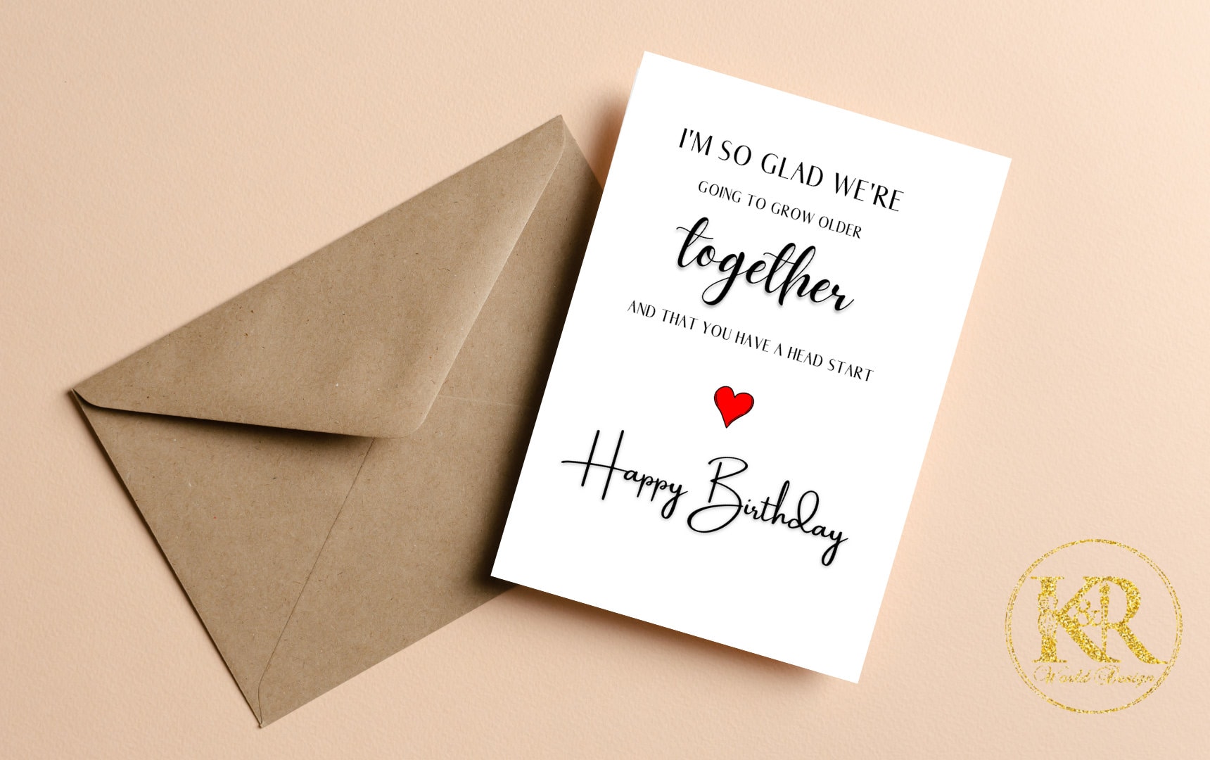 Biglietto Di Auguri Per Anniversario – 'Per Mio MARITO: Invecchiamo Insieme' – Formato 162x230 Mm Con Busta – Prodotto In Gran Bretagna - 5