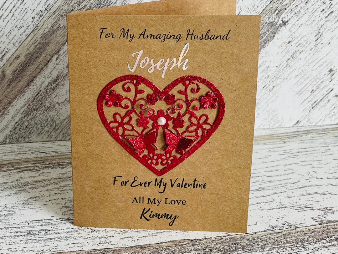 Personalized Husband Valentine Day Card Handmade, for My Amazing ...