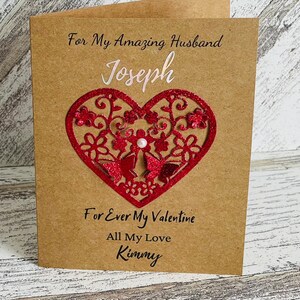 Carte de Saint-Valentin personnalisée pour mari faite à la main, pour mon incroyable mari Saint-Valentin, carte de Saint-Valentin personnalisée pour mari femme