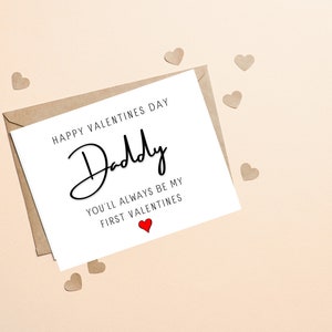Erste Liebe Valentinstagskarte für Papa, Personalisierte Valentinskarte von Baby, Erster Valentinstag als mein Papa, Neue Babykarte für Ihn