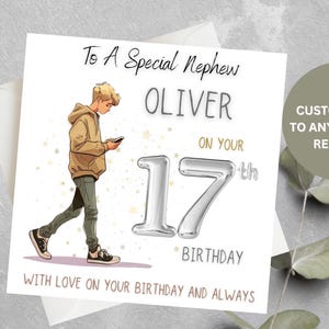 Tarjeta De Cumpleaños Número 14 Para Nieto, Tarjeta De