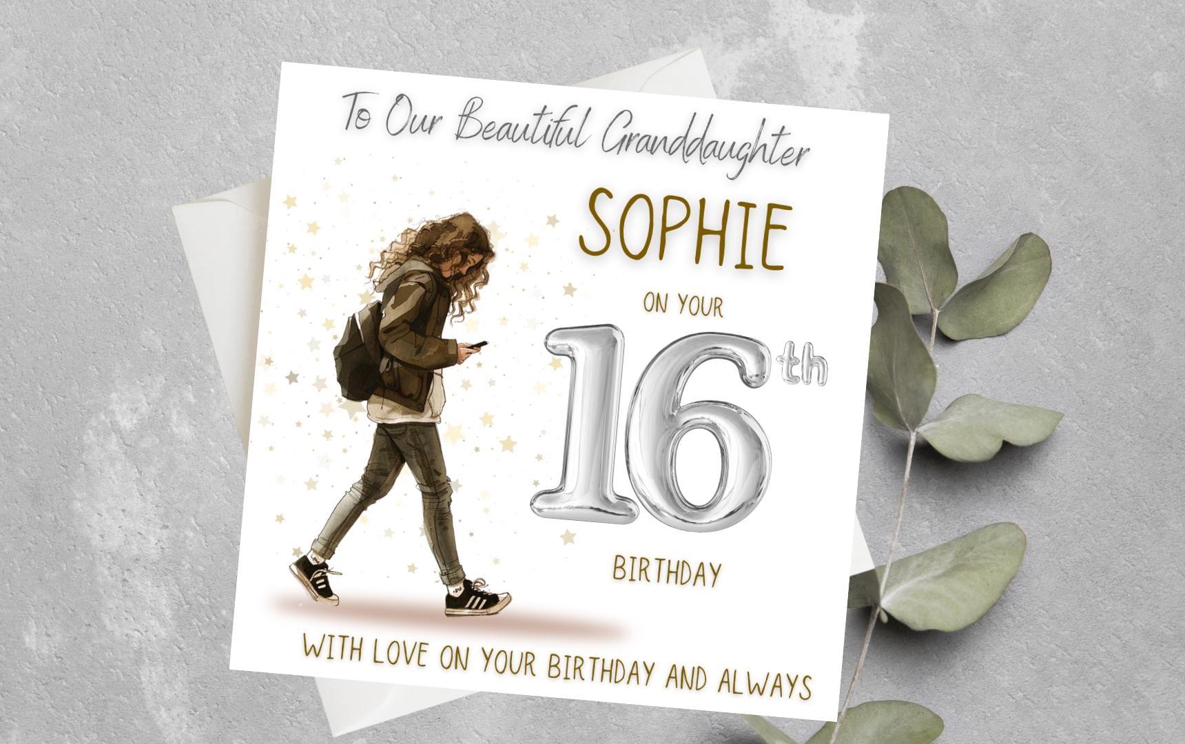 My Granddaughter 16th Happy Birthday Card – Lots of Love for the World's Best Granddaughter – 16 Today