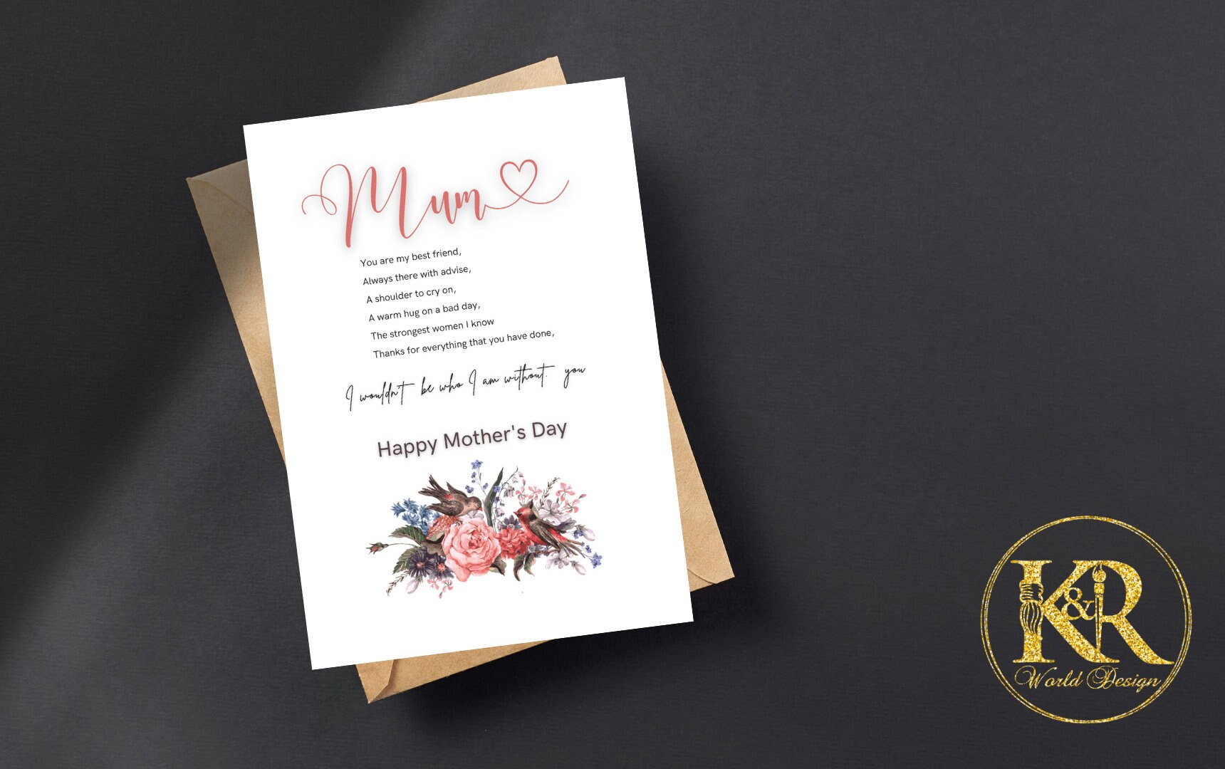 Special Mothers Day Card, Sentimental Card for Mum, I Wouldn't Be What ...