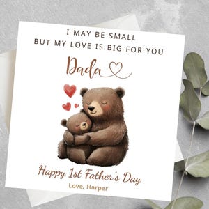 1ère carte de fête des pères personnalisée, premier cadeau de fête des pères, 1ère carte de fête des pères, grand-père, nonno, papa, papa, baba 1ère carte de fête des pères