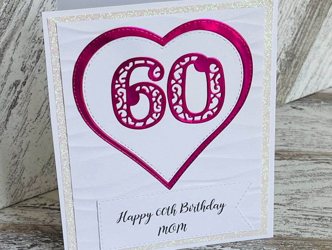 Personalised 60th Birthday Card for MOM, 60th Birthday Card for Her ...