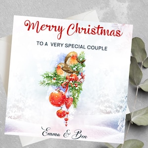 Carte de Noël personnalisée pour couple, pour un cadeau de Noël très spécial pour un couple, carte de Noël pour fils, fille, gendre, belle-fille