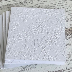 Tarjeta de notas en relieve de Navidad en blanco, tarjeta de notas en relieve para Navidad, tarjeta de notas de Navidad hecha a mano en relieve, tarjeta de Navidad en relieve SET DE 6