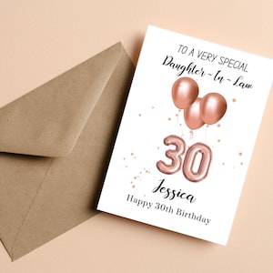 À une belle-fille très spéciale carte d'anniversaire, carte d'anniversaire personnalisée belle-fille, à une belle-fille spéciale sur sa carte d'anniversaire