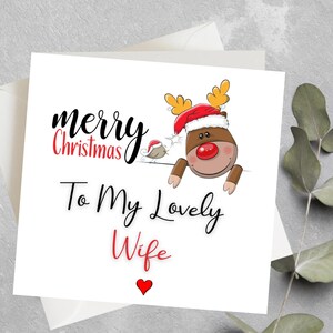 Joyeux Noël à ma jolie femme, carte de Noël pour femme, carte de Noël pour femme, petite amie, carte de Noël pour ma femme