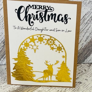 Cartolina di Natale personalizzata figlia e genero, cartoline di Natale per figlia e genero carini, cartolina di Natale personalizzata per In Laws