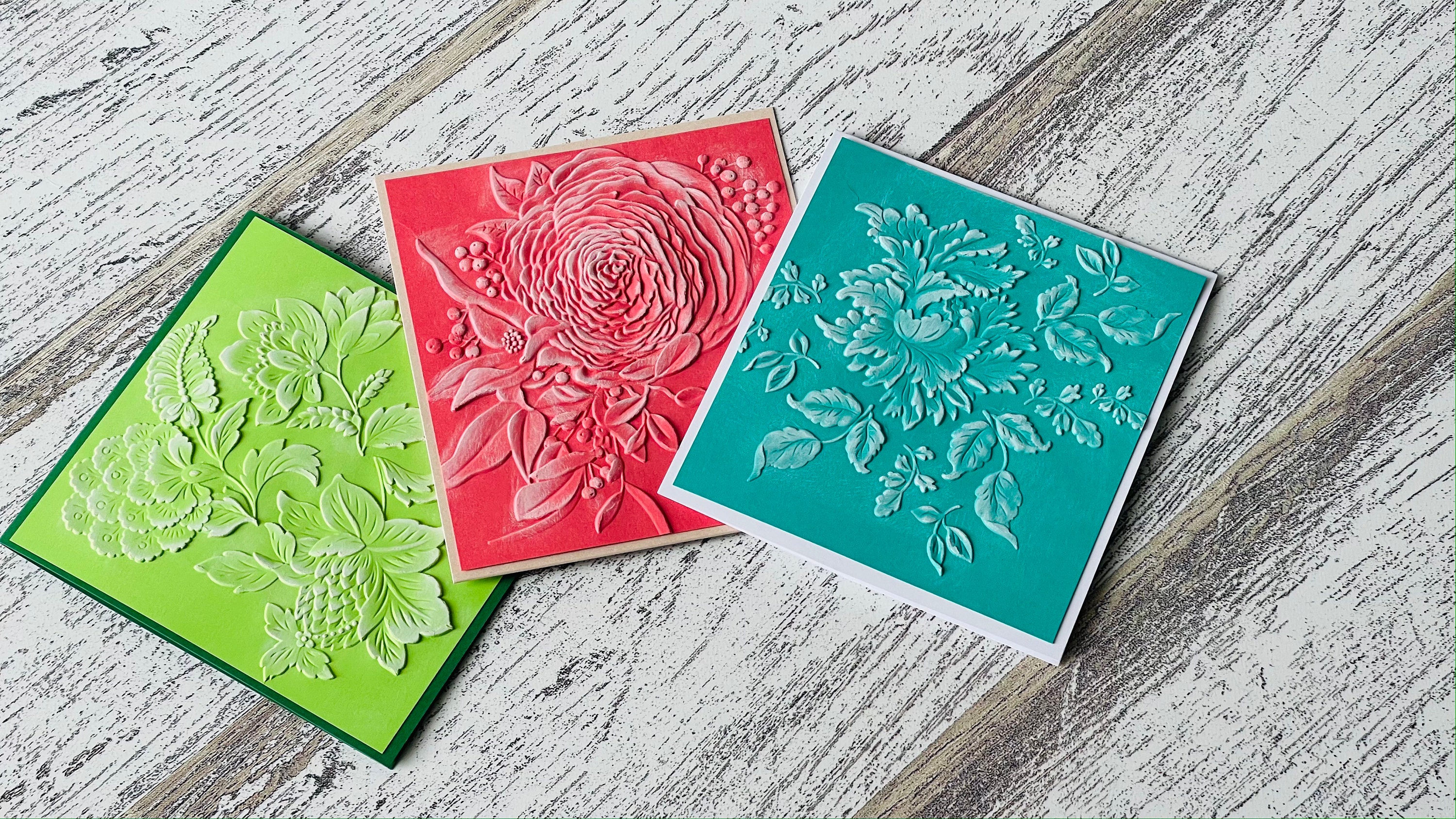 Embossed Note Card Blank 3D Embossed Notecard All Occasions Etsy