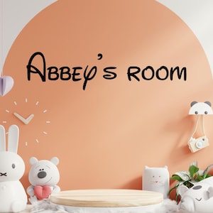 Gepersonaliseerde Disney-lettertype vinyl woorden, namen sticker, Disney naamsticker, Disney lettertype vinyl sticker voor naam, woorden, kindernaam met Disney-lettertype