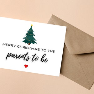 Parents To Be Christmas Card, Mummy To Be Christmas Card, Daddy To Be Christmas Card, Baby Bump Christmas Card, Baby Bump First Christmas