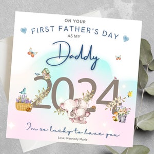 Bonne première fête des pères comme mon papa carte, 1ère carte de fête des pères, 1er cadeau de fête des pères, cadeau de fête des pères, futur papa, fête des pères comme mon papa