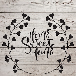 Home Sweet Home Mit Herz Schablonen, Home Sweet Home Schablone, Home Deco Schablone Home Sweet Home, Home Deco Schablone, Wiederverwendbare Schablone