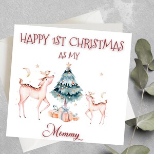 Biglietto di Natale personalizzato per la prima mamma, Biglietto di Natale per la futura mamma, Biglietto di Natale per la nuova mamma, Biglietto di Natale dal Bump, Biglietto di Natale per la mamma il primo Natale