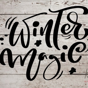 Winter Magic Stencil,  Christmas Stencils, Holiday Stencil, Holiday Craft Stencil, Reusable Christmas Stencil, Custom Winter Stencil