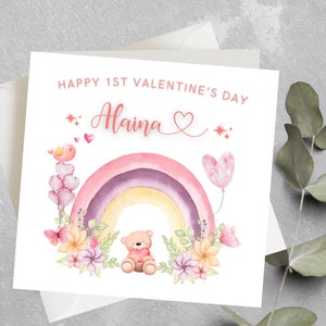 Biglietto per il primo San Valentino della nipote, Biglietto per il primo San Valentino della nipote, Biglietto per il primo San Valentino del bambino personalizzato, Biglietto per la nipote