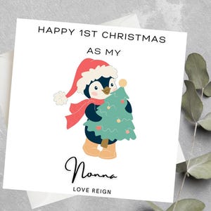 Joyeux 1er Noël pour maman, première carte de Noël pour maman, 1er carte de Noël personnalisée pour maman, 1er carte de Noël de maman