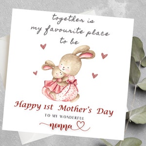 Biglietto personalizzato per la prima festa della mamma di Nonna, regalo per la prima festa della mamma di Nonna con elefante, biglietto personalizzato per la nonna, Nonna, biglietto per la prima festa della mamma di Nanna