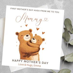 Première carte de fête des mères de bébé à maman, grand-mère, première carte sentimentale de fête des mères, première fois maman, grand-mère, carte de fête des mères Nonna