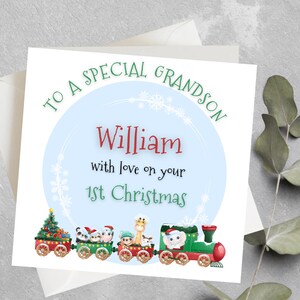 Biglietto di Natale personalizzato per nipote, figlio, biglietto di Natale per nipote, nipote, primo regalo di Natale per nipote, figlioccio, nipote