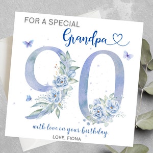 90e anniversaire personnalisé pour grand-père, oncle, 90e anniversaire carte grand-père, papa, 90e anniversaire carte pour grand-père, papa, oncle 90e anniversaire
