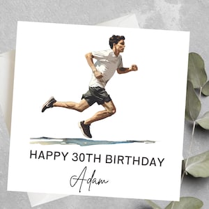 Carte d'anniversaire de coureur pour femme, homme, carte d'anniversaire personnalisée pour coureur, anniversaire personnalisé pour coureur, carte de voeux pour coureur