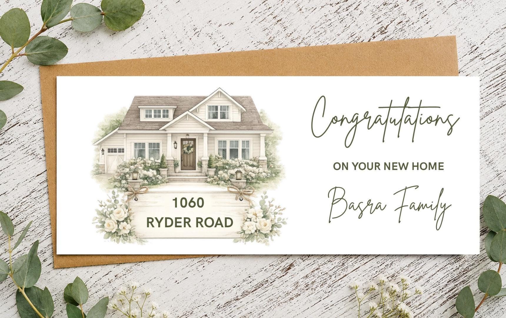Personalised First House Card, Change of Address Card, New Address Card ...