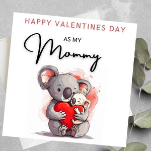 Carte de Saint Valentin maman pour elle, carte de maman personnalisée de bébé, première Saint Valentin comme ma mère, carte bébé à maman, maman de la Saint Valentin