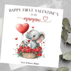 Tarjeta personalizada para el primer día de San Valentín como mi mamá, abuela, nonna, MeeMaw Tarjeta de San Valentín para futuras mamás, futuras abuelas, nuevas mamás San Valentín