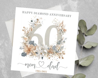 Cartes De 60e Anniversaire De Mariage Pour Couple – Cartes D