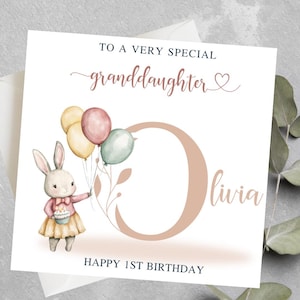 Carte d'anniversaire personnalisée petite-fille, fille, nièce, carte d'anniversaire petite-fille, 1,2,3 n'importe quel nombre carte d'anniversaire pour nièce, fille