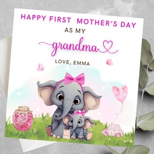 Biglietto personalizzato per la prima festa della mamma, regalo per la festa della mamma, nonna personalizzata, nonna, nonna, nonna, tata per la prima festa della mamma