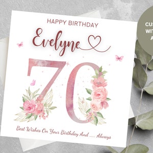 Carte personnalisée 70e anniversaire pour un ami spécial, 70e anniversaire d'un ami, carte d'anniversaire numérique, pour un ami spécial 70,80... Carte d'anniversaire