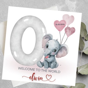 Carte de naissance, carte de naissance personnalisée pour nièce, neveu, cadeau pour un nouveau petit-fils ou une petite-fille, carte de bienvenue personnalisée