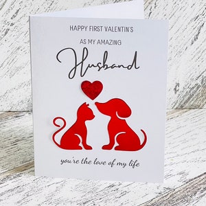 Happy First Valentin's As My Amazing Husband Card, Valentines Day Card voor man, vrouw, vriend, vriendin, St Valentine Day Love Card