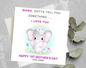 Personalised First Mothers Day Card For Mom, To A Special Mom, Mama Mother's Day Card, Happy 1st Mothers Day Card, First Mother's Day Card