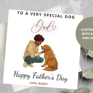 Personnaliser carte de fête des pères chien, cadeau fête des pères chien, papa chien, parents chien, fête des pères chat, pour le meilleur chien, carte fête des pères chat