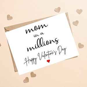 Speciale Cartolina Mamma San Valentino, Cartolina Mamma In Un Milione, Cartolina San Valentino Mamma Personalizzata, Cartolina Mamma San Valentino, Mamma San Valentino