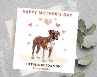 Personalised Dog Mother's Day Card, Dog Mother's Day Gift, Dog Mom, Dog Parents, Dog Mother's Day, To The Best Dog Mother's Day Card