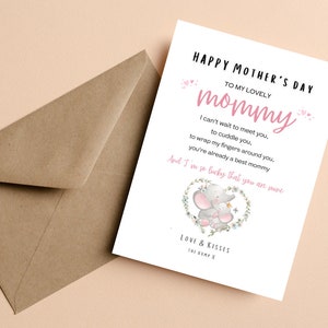 À une future maman spéciale, future carte de maman, carte de fête des mères de Bump, carte de fête des mères en attente, nouvelle carte de future maman, 1ère fête des mères