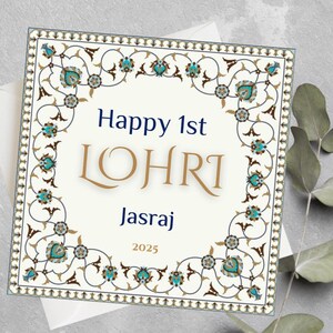 Tarjeta de felicitación personalizada de Lohri, tarjeta de feliz primer Lohri, tarjeta de deseos de Lohri, tarjeta de celebración de Lohri, tarjeta tradicional de Lohri, festival de Lohri