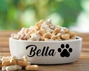 Étiquette personnalisée de décalque de nom de bol d'aliments et d'eau pour animaux de compagnie | Autocollant bol pour chien | Autocollant de bol de chat | Pet Name Decal - Dog Bowl Decal Sticker Custom